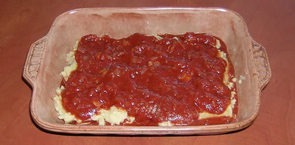 Polenta s paradajkovou omáčkou