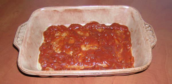 Polenta s paradajkovou omáčkou
