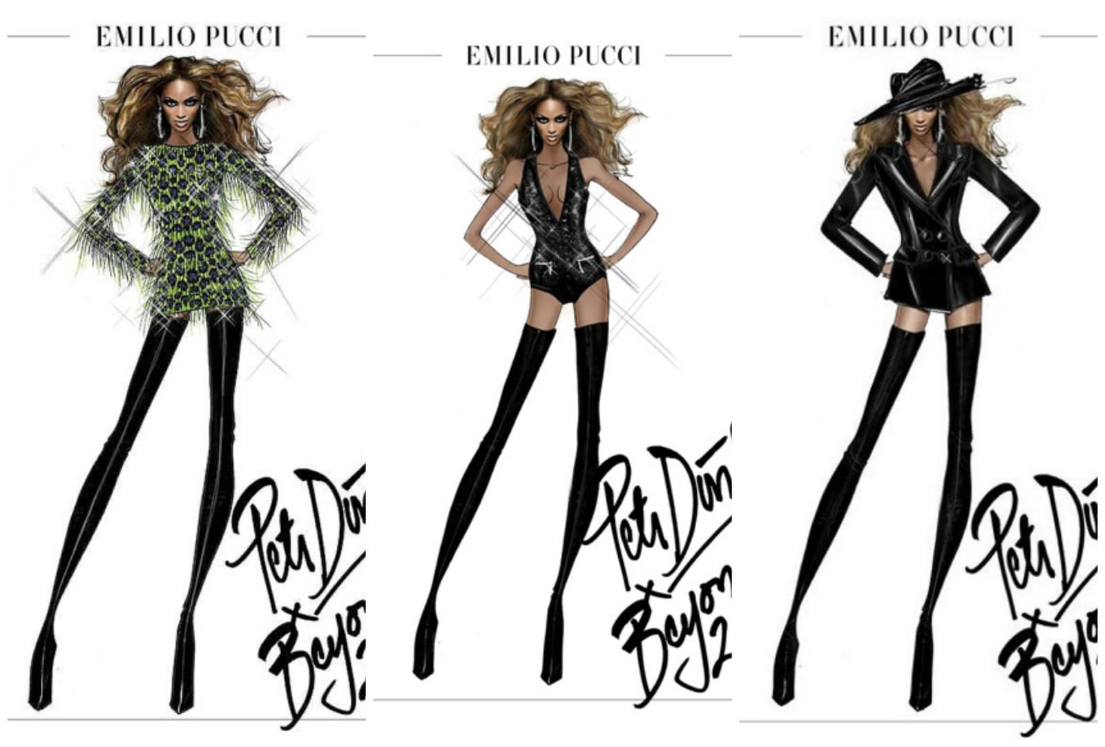 Návrhy outfitov Beyoncé pre