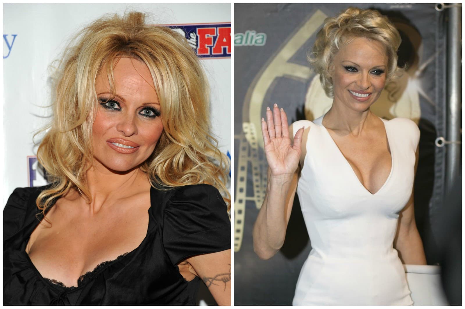 Herečka Pamela Anderson výrazne