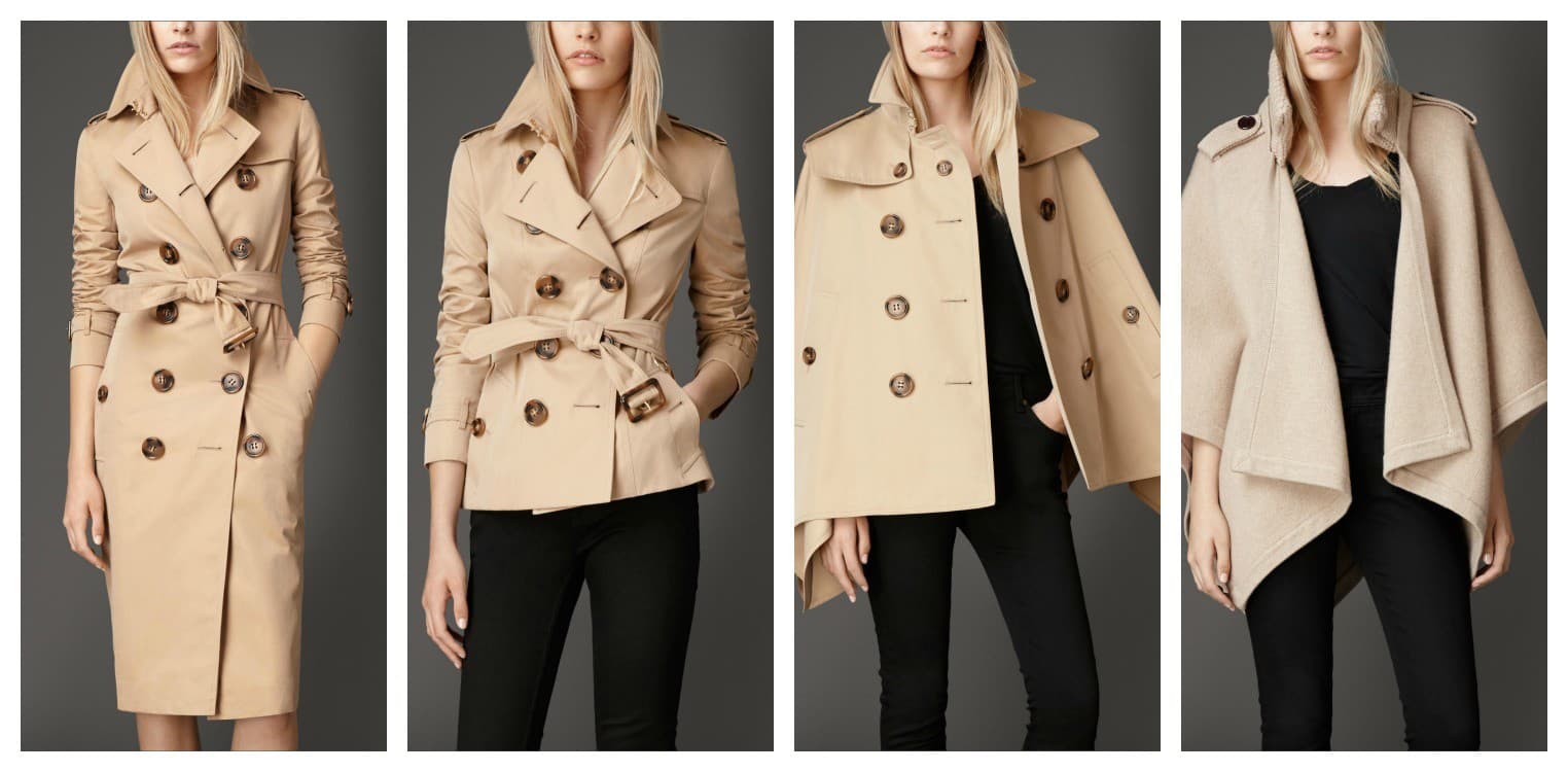 Burberry ponúka množstvo strihov