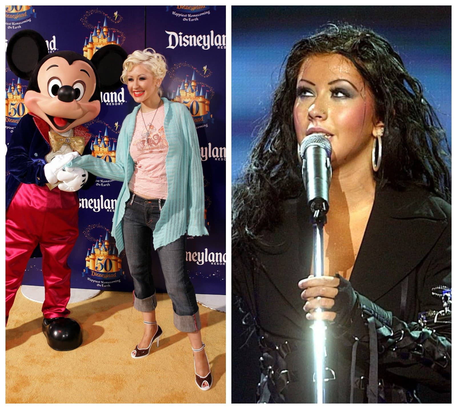 Christina Aguilera vyzerala počas