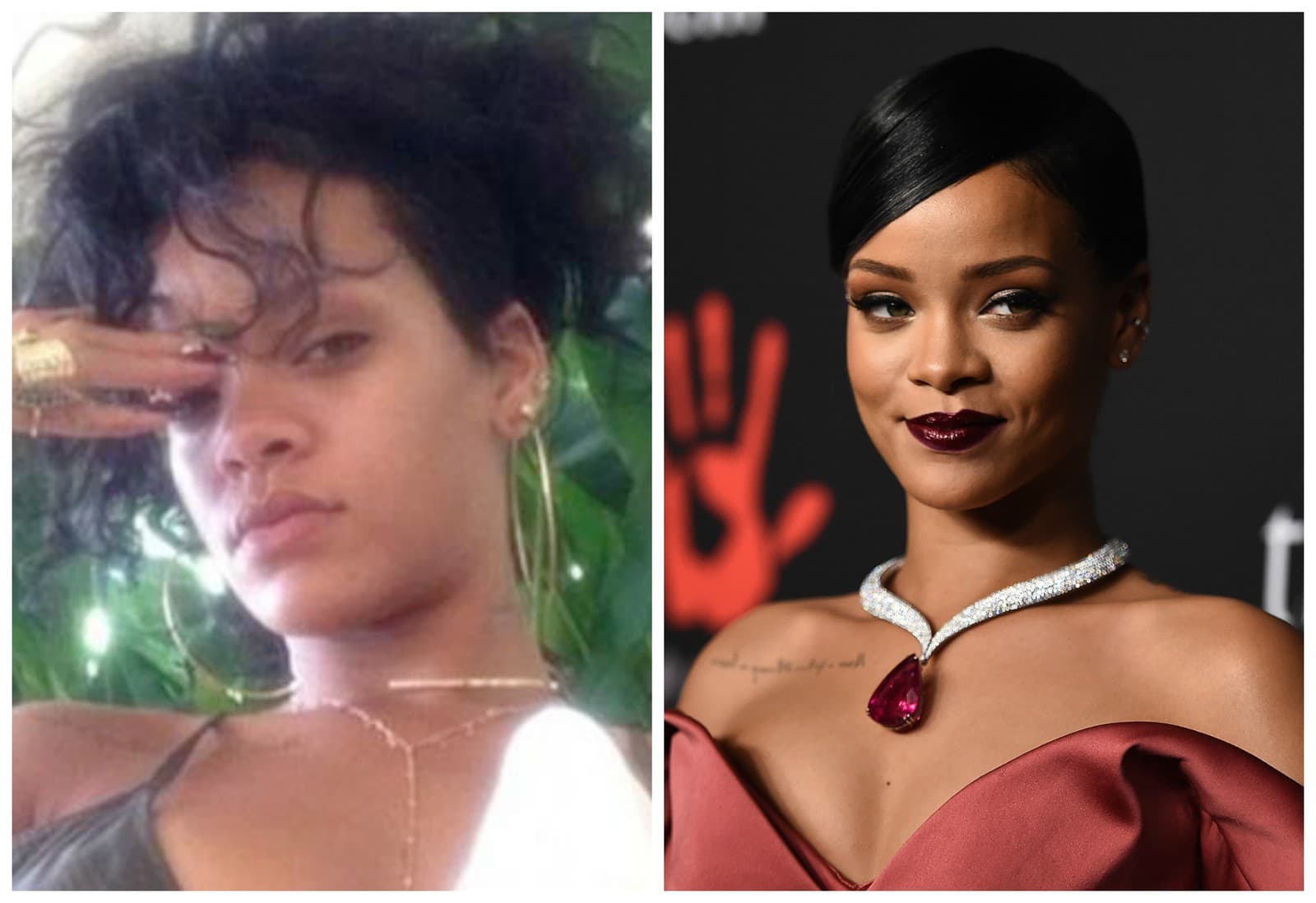 Rihanna nenalíčená splýva s