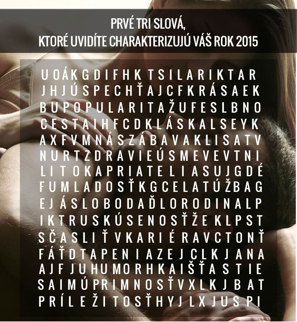 Prvé tri slová, ktoré