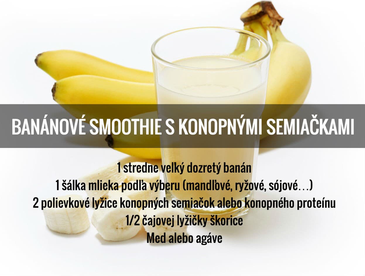Banánové smoothie má množstvo
