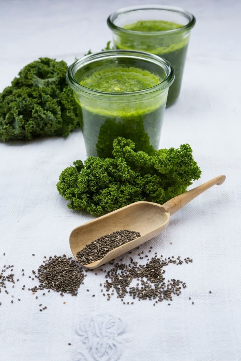 Chia semienka a spirulina, nová