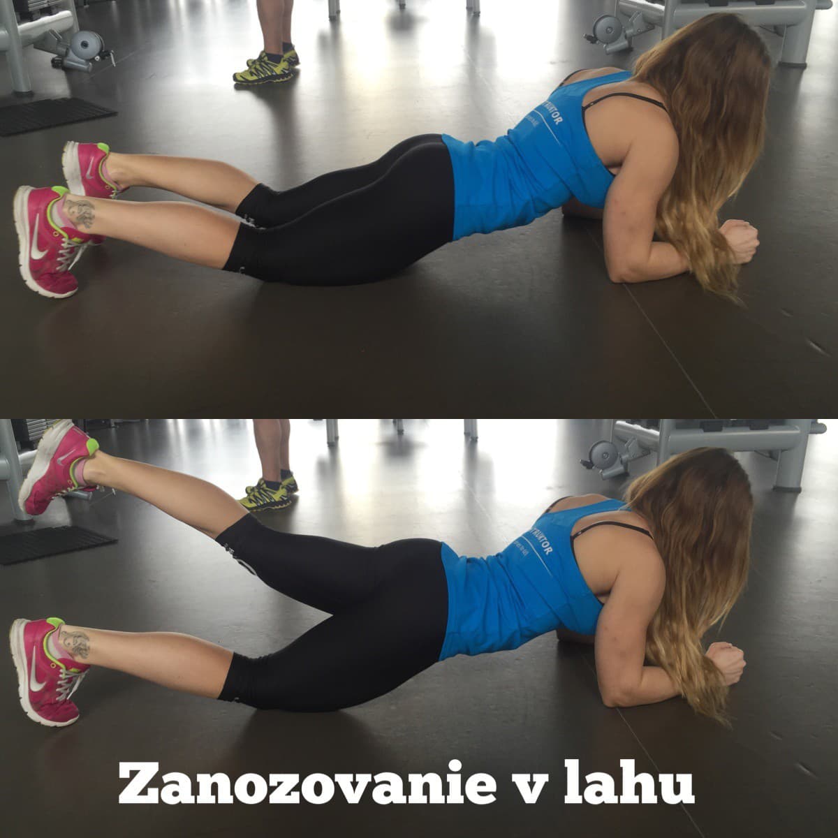 V kľaku na podložke