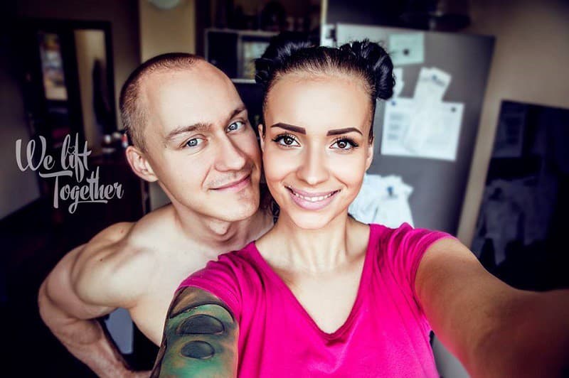 Zamilovaná fitness dvojica 