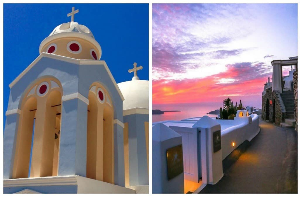 Grécke mestečko Santorini je