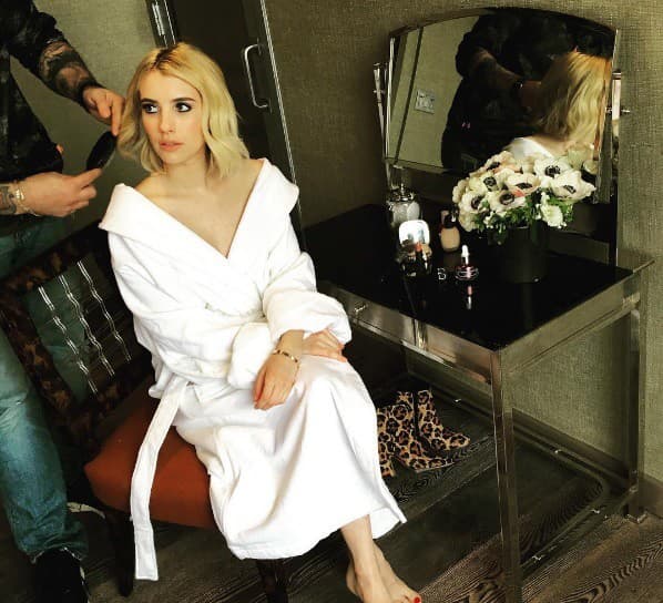 Emma Roberts počas príprav