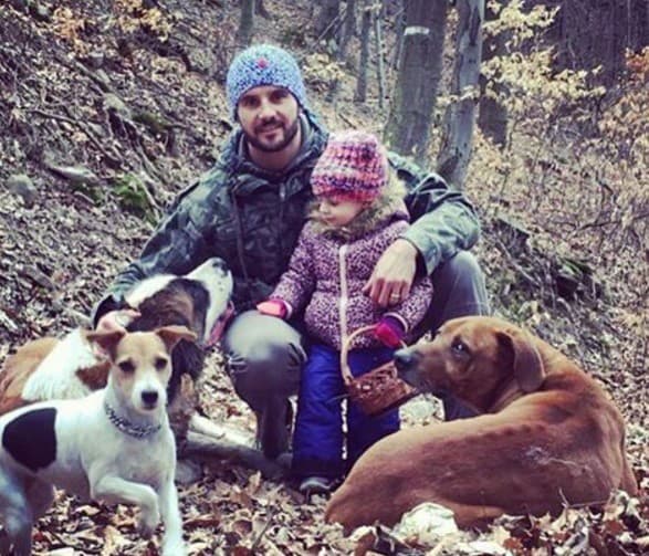 Martin Šmahel s dcérkou