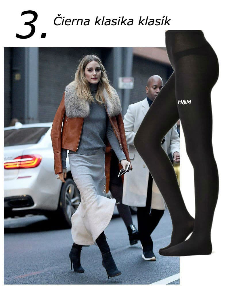 Klasické čierne pančucháče 