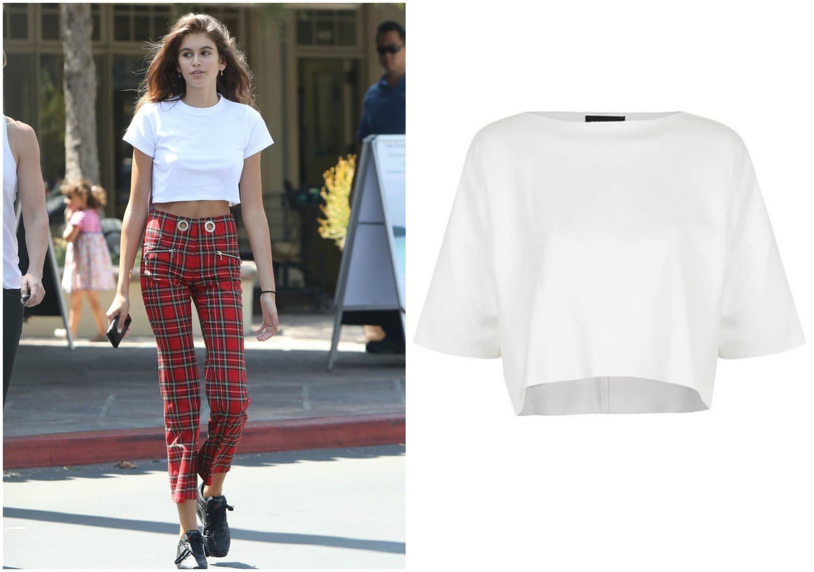 Biel bavlnený croptop je