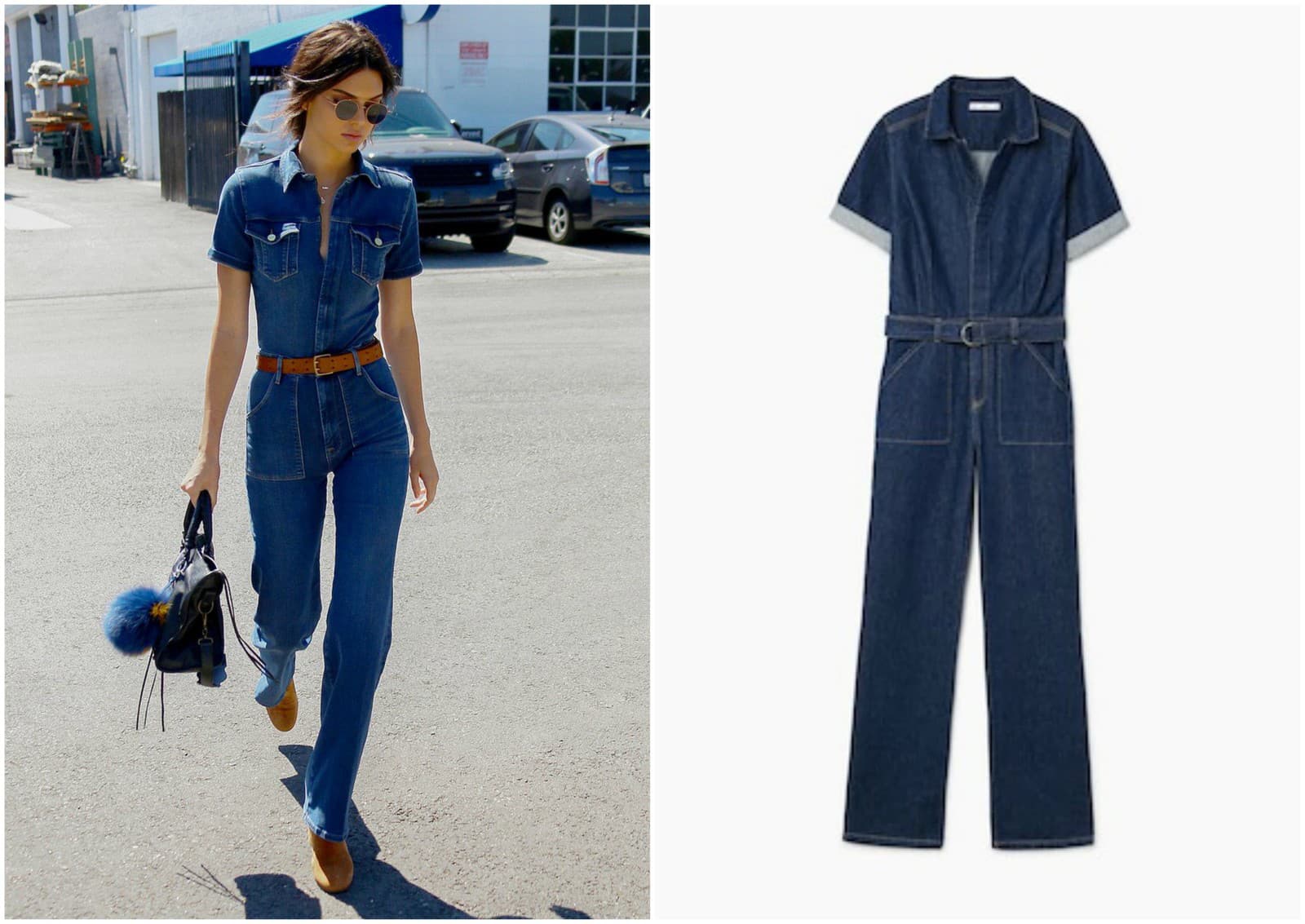 Denim overal s retro