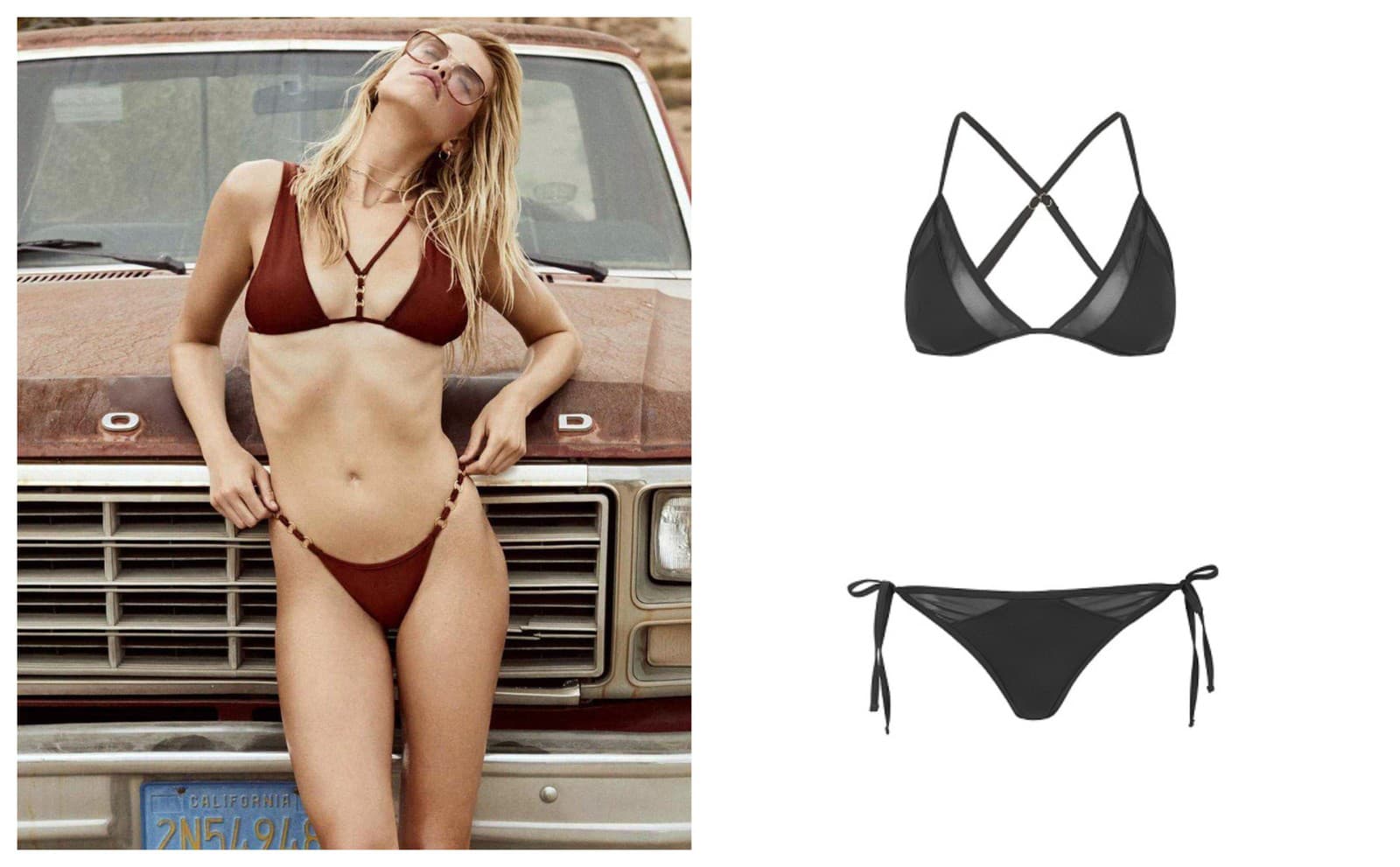 Bikiny s prekríženým strihom
