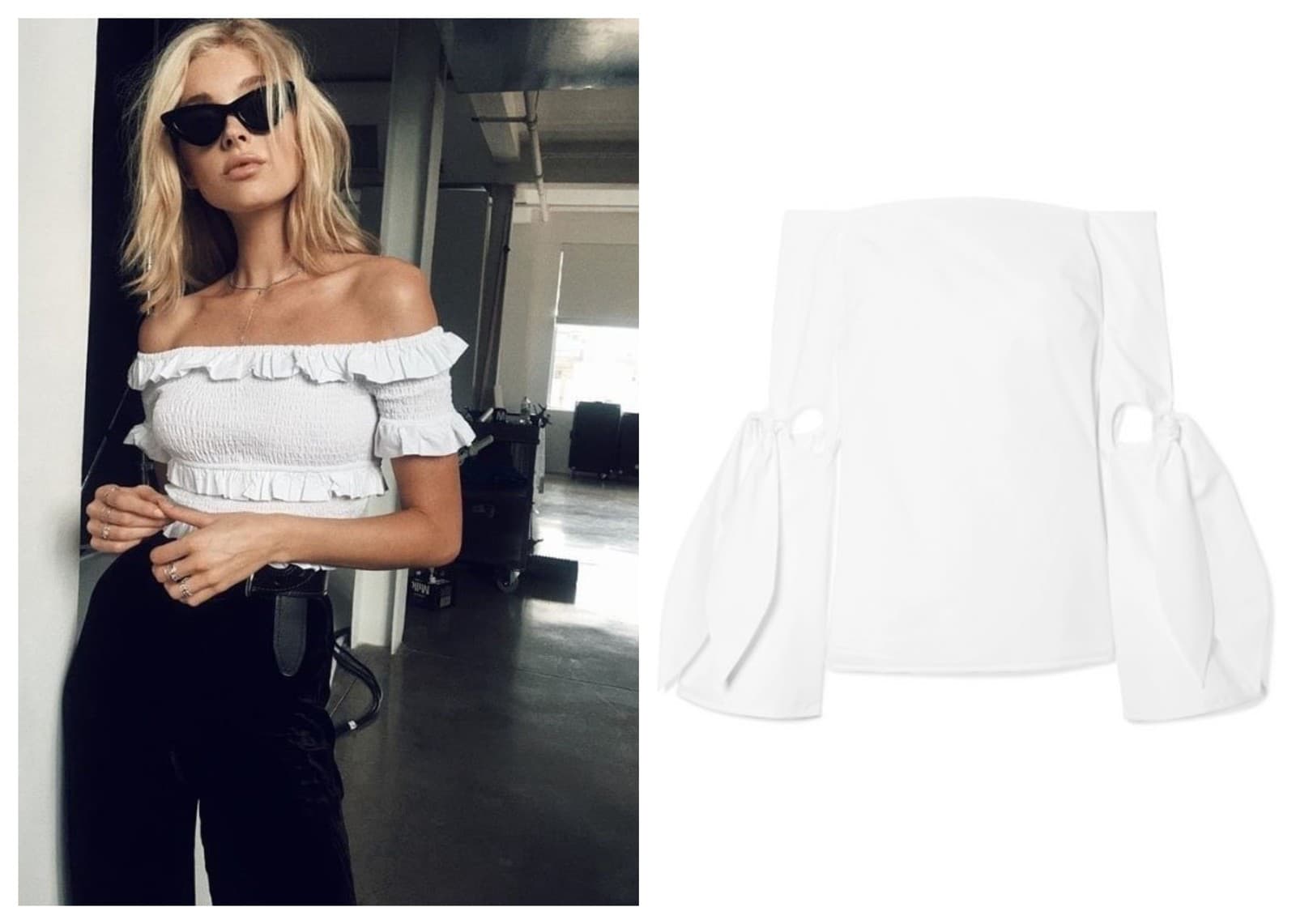 Jednoduché off shoulder topy