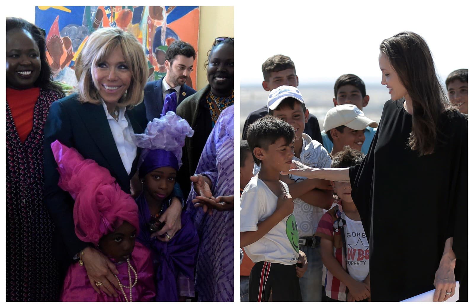Brigitte Macron aj Angelina