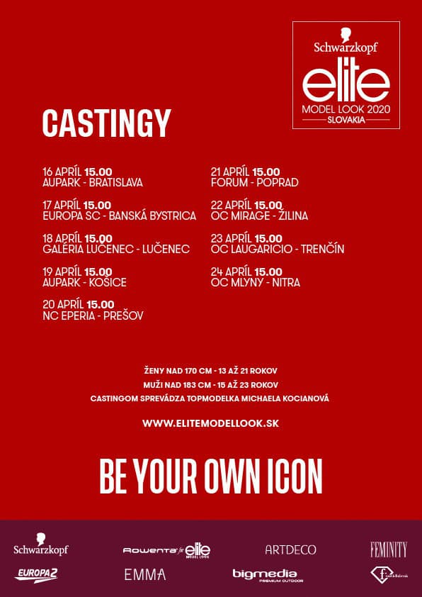 Castingy Schwarzkopf Elite Model