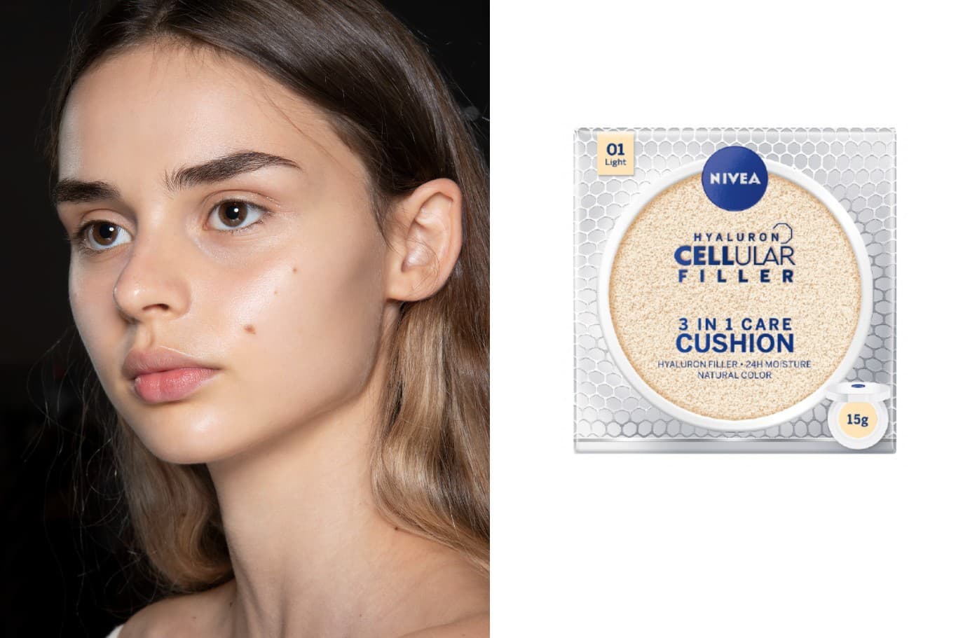 Ošetrujúci make-up v špongii