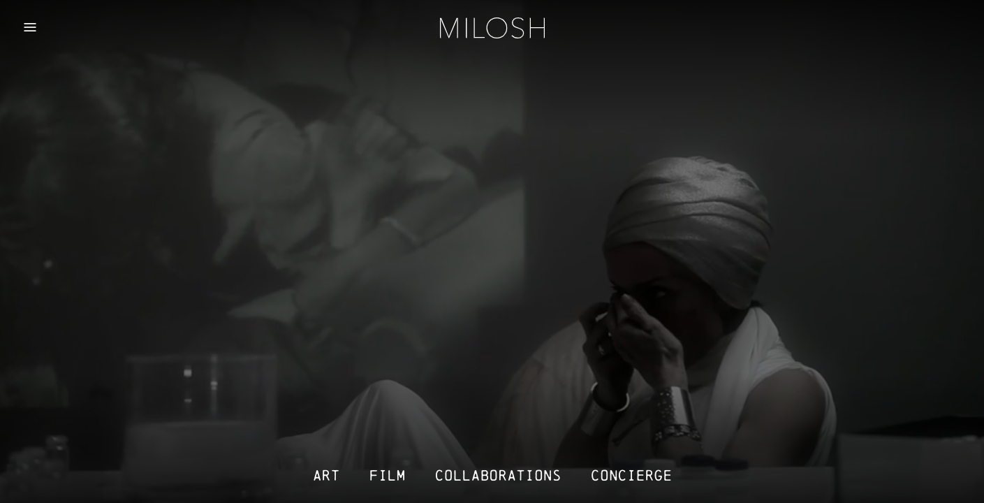 Online portfólio milosh-studio.com mapuje