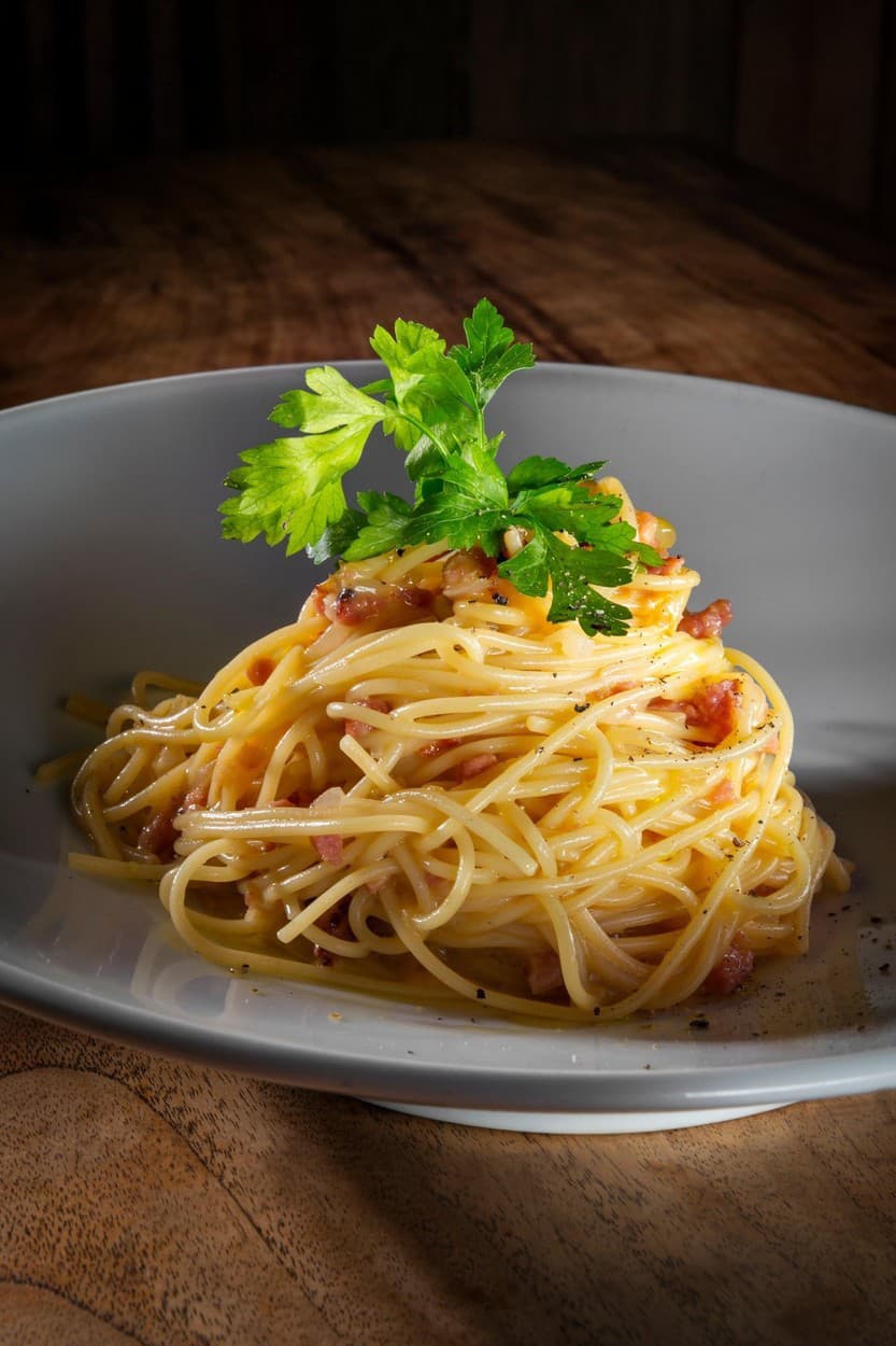 Klasické špagety carbonara v