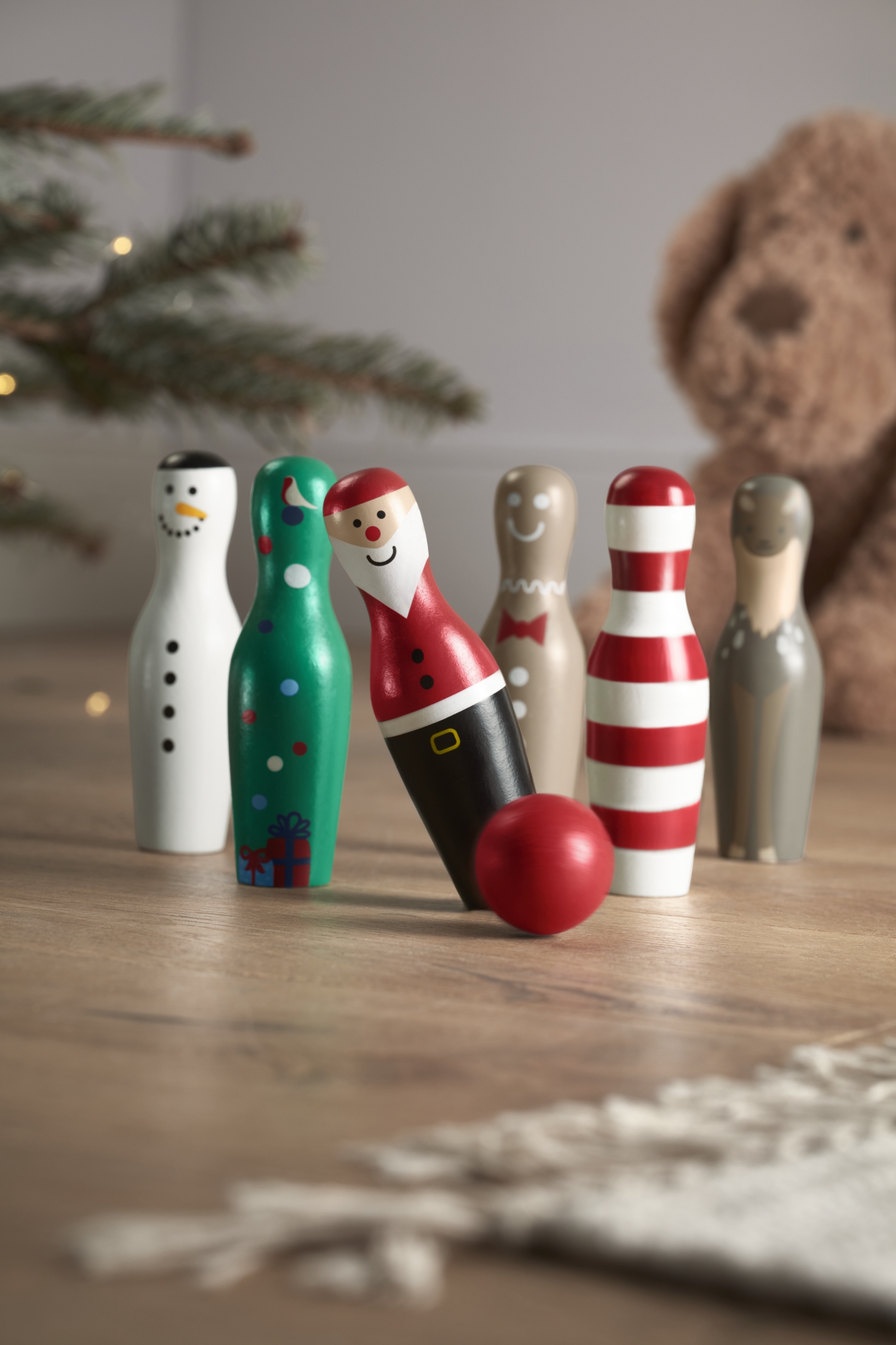 Vianočný mini bowling si