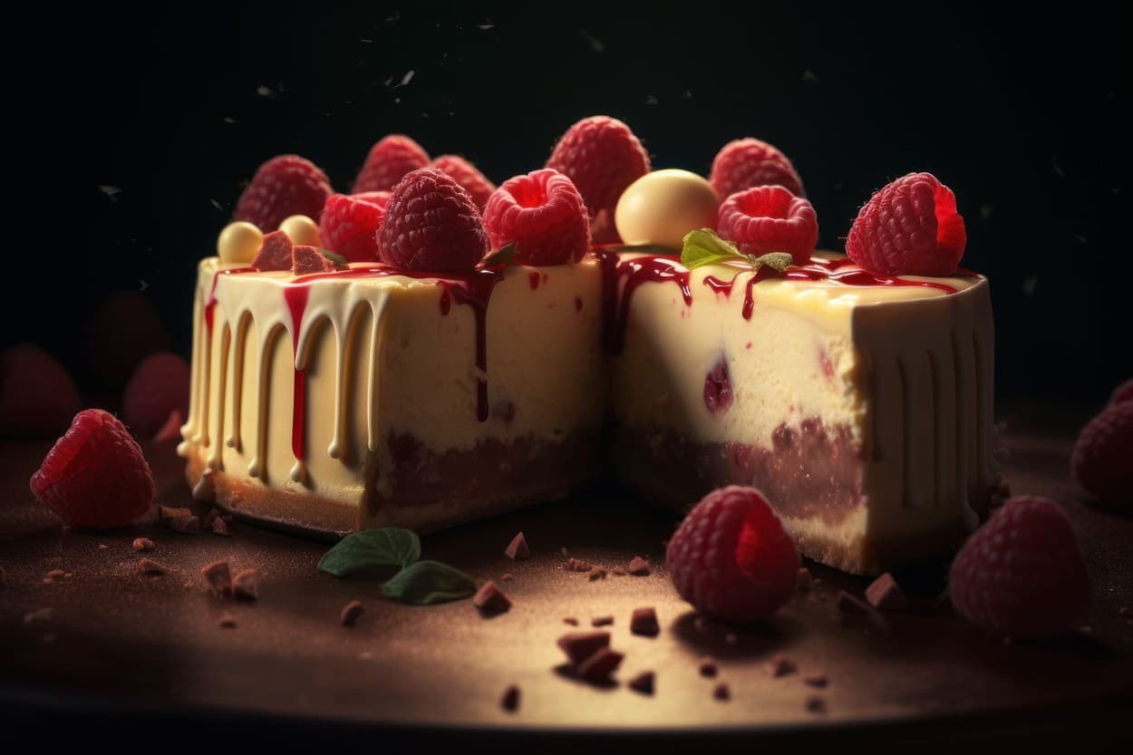 Malinový cheeseckake so slaným