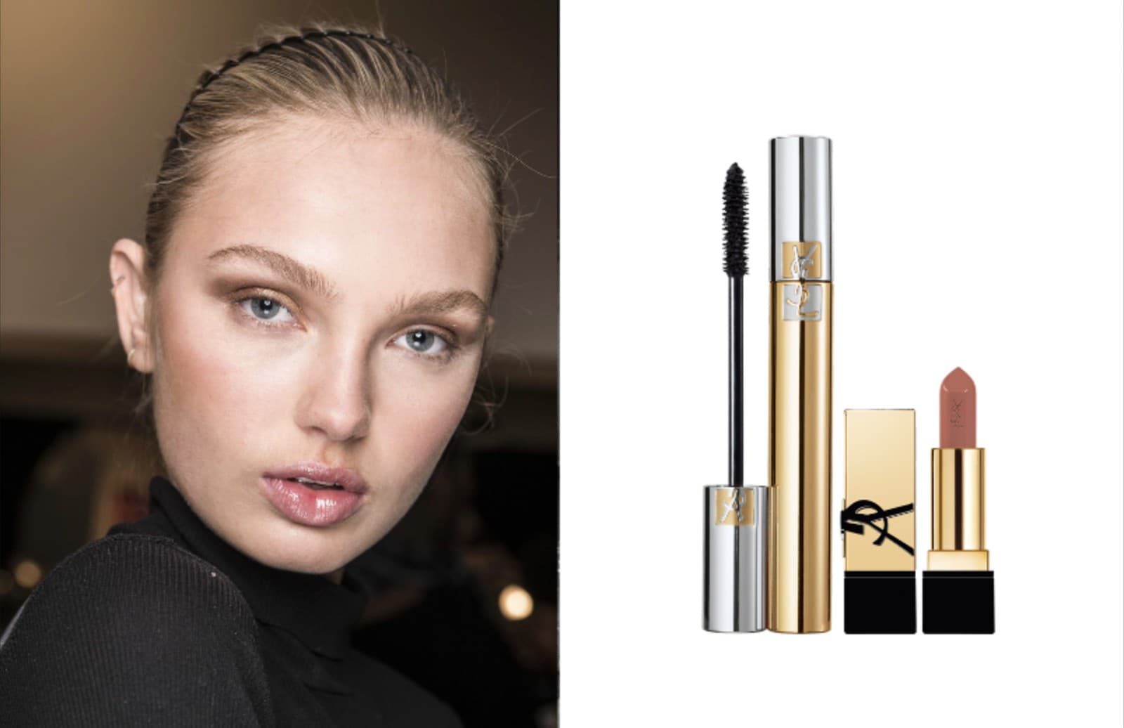 Nude makeup look a