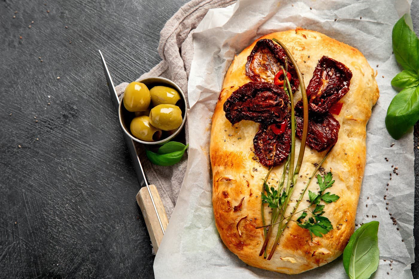 Domáce focaccia so sušenými
