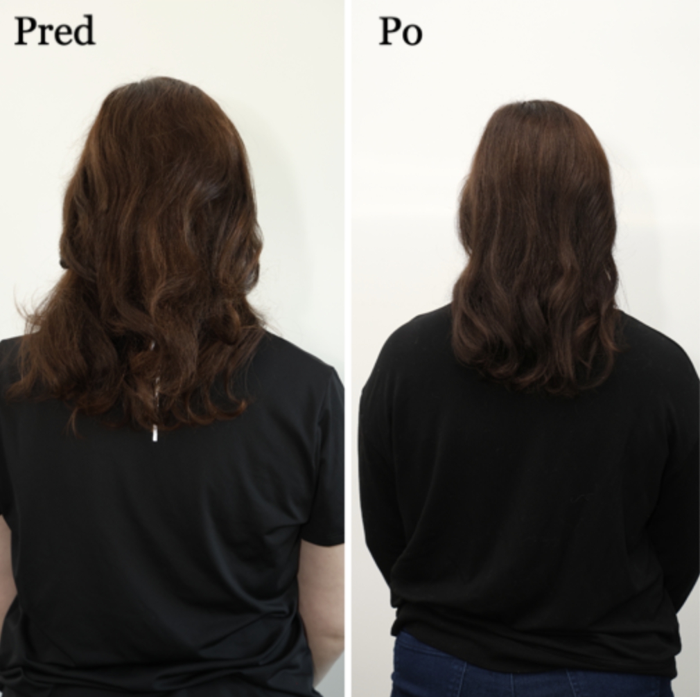 Сравнение цвета волос до и после окрашивания