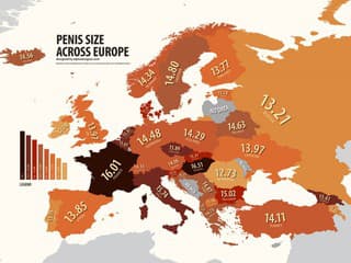 Mapa Európy s priemernými