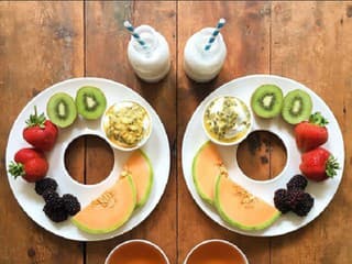 Žltý melón, jahody, kiwi