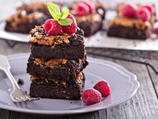 Lahodná brownies s arašidovým