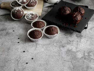 Gaštanové muffiny s čokoládou