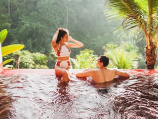 Young couple relaxing in
