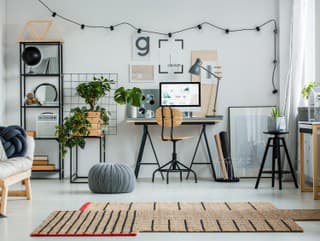 Designed carpet and grey