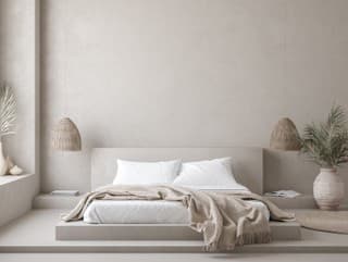 Nomadic style bedroom interior