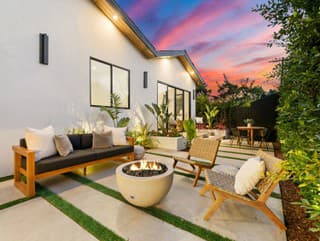 Modern outdoor patio with