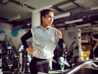 Young female runner exercising