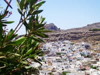 Mesto Lindos na ostrove Rhodos.