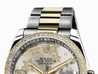Dámske hodinky Datejust Rolesor 36 mm s diamantmi.