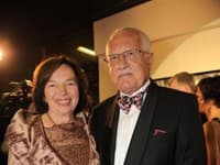 Prezident ČR Václav Klaus s manželkou Líviou.