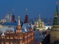 Pohľad z hotela Ritz-Carlton na Chrám Vasilia Blaženého.