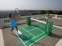 Ana Ivanovic a Victoria Azarenka na streche Villa Miami v Ríme.