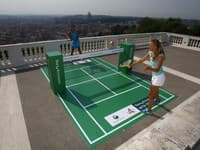 Ana Ivanovic a Victoria Azarenka na streche Villa Miami v Ríme.