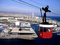 Lanovka nad  Barcelonou.
