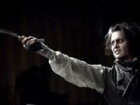 Johnny Depp ako Sweeney Todd v rovnomennom filme Tima Burtona.