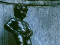 Socha Manneken Pis Brusel.
