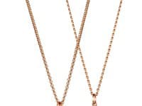 Prívesok Chopard v tvare veľkého medvedíka za 98 350 Kč (3824,17 eur), malý prívesok v cene 45 300 Kč (1761,41 eur).