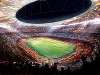 Dizajnovo upravený štadión FC Barcelony Nou Camp. 